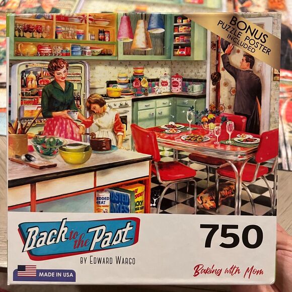 Jigsaw Puzzle 750 Piece Bundle RoseArt Retro Challenging Hard READ - Picture 2 of 9